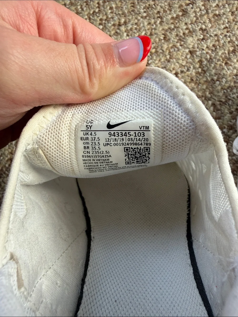 Nike White Air Max 270 Sneakers